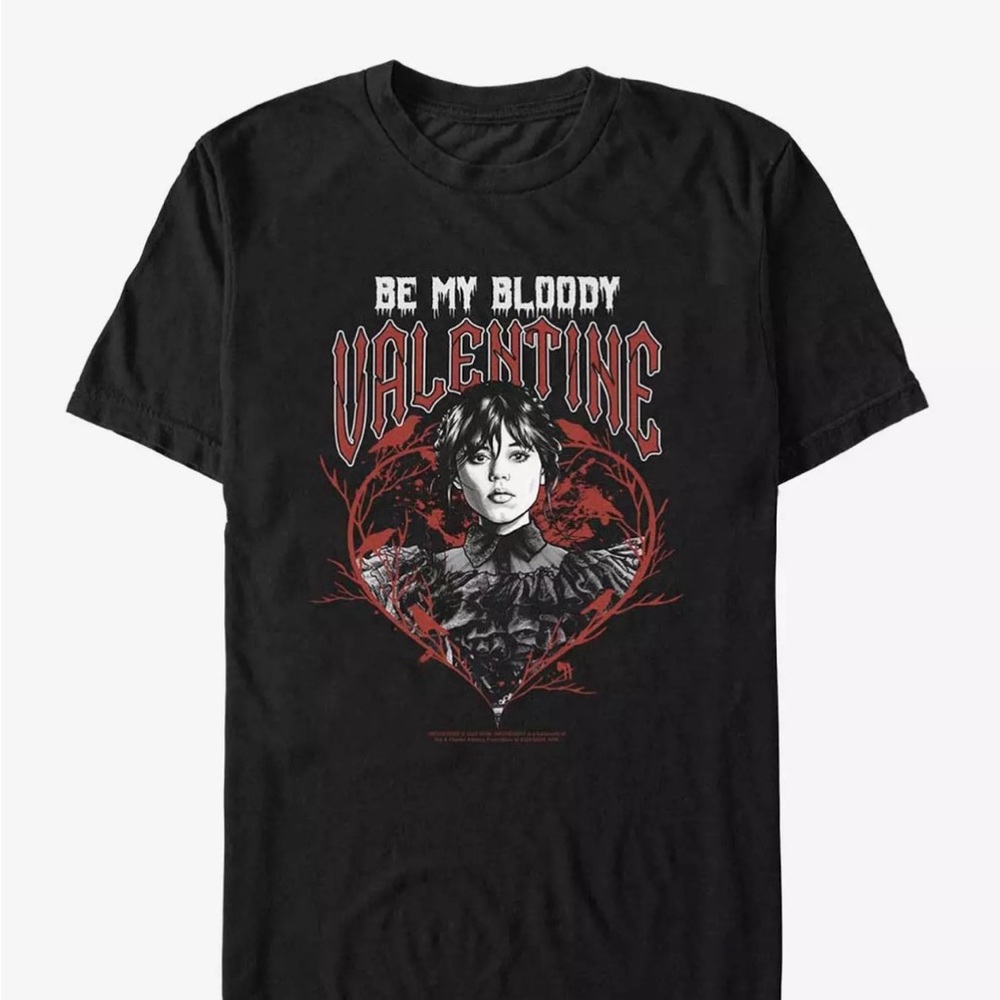 Wednesday Addams Valentine Shirt, size SMALL, true to size. BRAND NEW from HT.